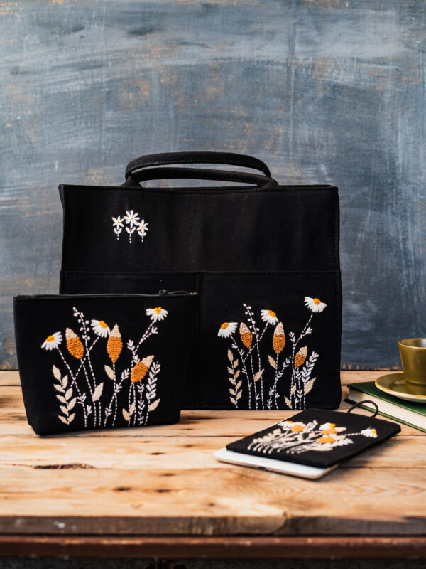 Midnight Artisan Trio Embroidered Set