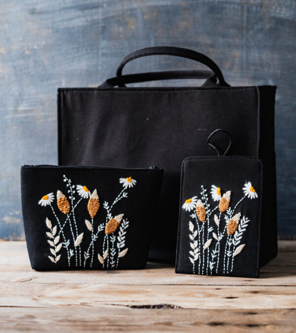 Midnight Artisan Trio Embroidered Set