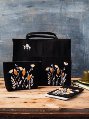 Midnight Artisan Trio Embroidered Set