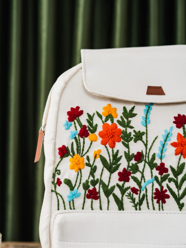 Ferry Meadows Hand Embroidered Bag Pack.