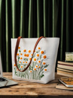 Daisy Floral Hand Embroidered Bag