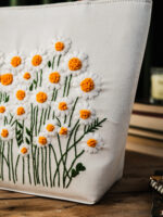 Daisy Floral Hand Embroidered Bag