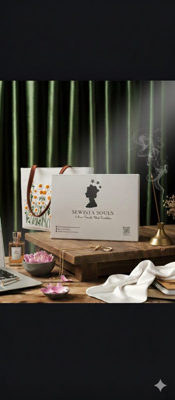 Daisy Floral Hand Embroidered Bag