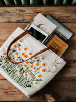 Daisy Floral Hand Embroidered Bag