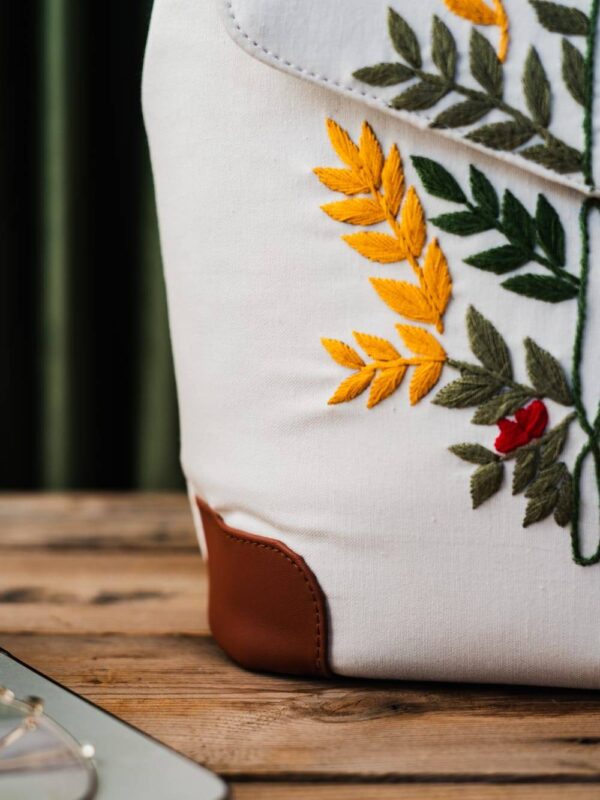 Attached Stem Hand Embroidery.
