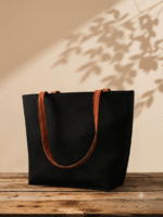Black Daisey Floral Hand Embroidered Bag