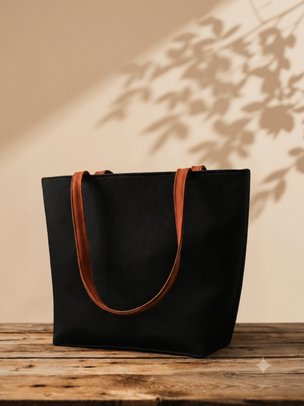 Black Daisey Floral Hand Embroidered Bag